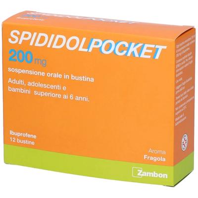 Spididol Pocket 200mg Per il trattamento del dolore 12 Bustine | Atida ...