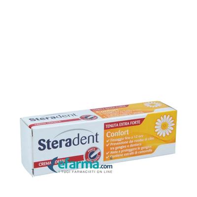Steradent Confort Crema Adesiva Per Dentiere Alla Camomilla 40 g ...