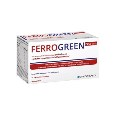 Specchiasol Ferrogreen Plus Integratore di Ferro 10 Flaconcini | Atida ...