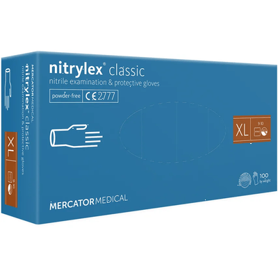Nitrylex Classic Guanti Nitrile Senza Polvere Taglia XL Colore Blu 100 ...
